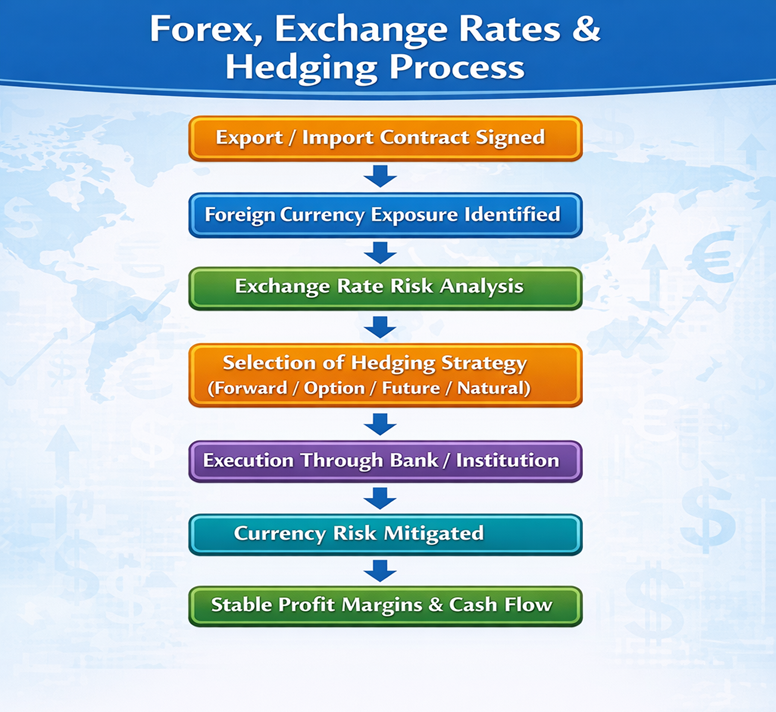 Forex, Exchange Rates & Hedging Process Flowchart